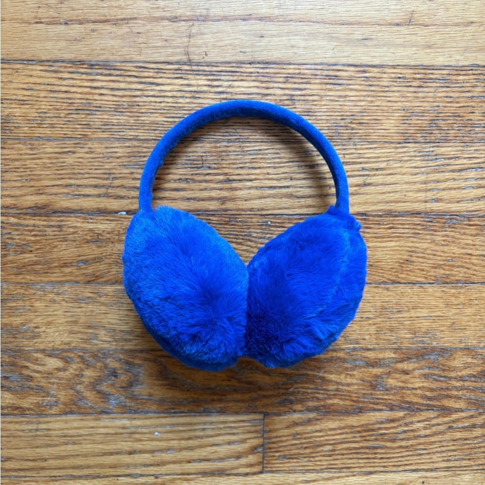 American Apparel Blue Fuzzy Earmuffs